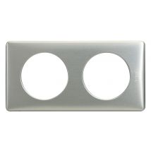 Plaque Double Horiz/vert Celiane Titane Legrand
