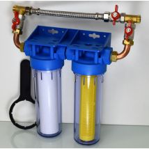 Porte Filtre Double By-pass Avec Clé + Équerre + Cartouches Fil34duocbpf Polar