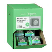 Prise De Courant 2p+t Mureva Lot De 30 - Schneider Electric