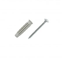 Cheville Nylon Multi-matériaux Pro6 Diam.8 X 40mm + Vis Tête Fraisée X 80 - Spit