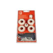 Kit De Fixation Pour Radiateur Simun Et Extrathermserir Avec Bouchons Et Reductions 1/2" Blanc