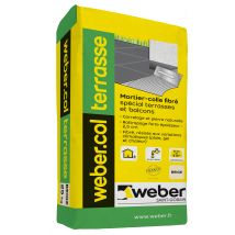 Colle Carrelage En Poudre Beige C2e Pour Sol Intérieur & Extérieur 25 Kg - Webercol Terrasse Weber