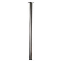Pied De Meuble Carré En Acier Aspect Inox H.70 Cm 2,5 X 2,5 Cm - Hettich - Bricoman