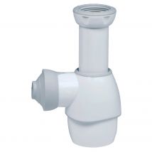 Siphon Pour Lavabo Diam.32 Mm Gain De Place Réglable En Hauteur Blanc Nf - Wirquin - Bricoman