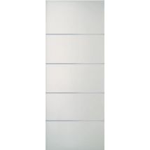 Porte Seule Laquée Blanc H.204 X L.83 Cm Griff'inox - Jeld Wen