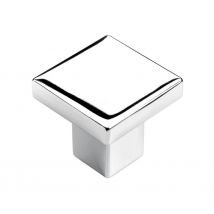 Bouton Carré Chromé 30 X 30 Mm