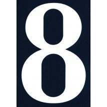 Numéro De Rue "8" En Pvc Adhésif L.110 X L.75 Mm - Chapuis