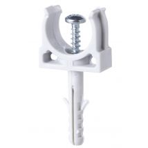 Lot De 100 Clips Simples Tube Irl Diam.16 Mm + Chevilles - Debflex - Bricoman