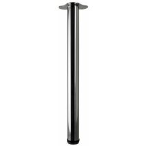 Pied De Table Rond En Inox Télescopique H.70 À 72 Cm Diam.6 Cm Gris - Hettich - Bricoman