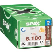 Vis Bois Diam. 6 X 180 Mm Boîte De 100 Pièces - Spax - Bricoman