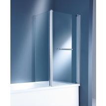 Pare-baignoire Pivotant Verre Dépoli Chromé L.120 X H.140 Cm Tulpa - Bricoman