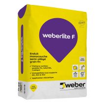 Enduit Monocouche Ton Pierre 25 Kg Weberlite F - Weber