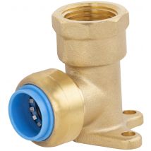 Raccord Coude Applique F.15x21(1/2'')universel Cuivre / Multicouche / Per Automatique Diam.16 Mm - Tout Push - Bricoman