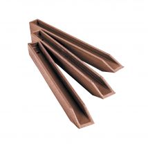Lot De 10 Profils Pour Bordure Pvc Brun H.12 X L.38 Cm