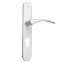 Poignée De Porte Sur Plaque Blanche Entraxe 195 Mm Clé En En I Elise X2