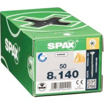 Vis Bois Diam. 8 X 140 Mm Boîte De 50 - Spax