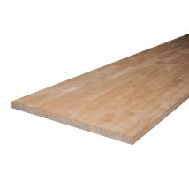 Plan De Travail Lamellé Collé Abouté Arrondi L.2500 X P.650 X Ép.26 Mm - Hévéa - Bricoman