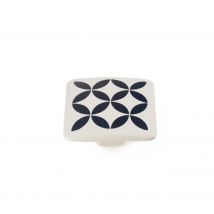 Bouton Zamak Carreau Ciment Beige/gris 37x37 Mm