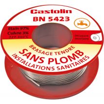 Fil Ame 97% Étain 3% Cuivre Diam.2 Mm 100 G - Bn5423 Castolin