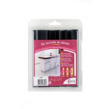 Pack Raccords De Plinthes De Cuisine En Pvc Noir Ép. 16-19 Mm / H.15 Cm