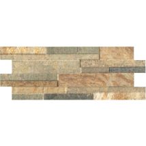 Plaquette De Parement Grès Cérame Émaillé 16x40cm Quarzo Gold