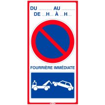 Panneau Stationnement Gênant 2en1 L.800xl.400 Mm