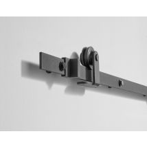 Rail Pour Porte Coulissante Larg.93 Cm Maximum En Applique Acier Noir
