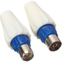 Lot De 2 Fiches Coaxiales 9,52 Mm