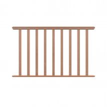 Garde Corps Intérieur Bois Long.1,5m Hêtre Fixation Au Sol, En Kit