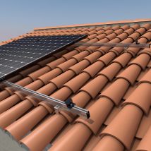 Kit De Fixation Pour 4 Panneaux Solaires Sur Tuile Canal F24-4 Etn - Sunfer
