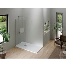 Receveur De Douche Extra-plat L.120 X L.90 Cm Ep.2,7 Cm Résine Blanc Senstures