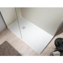 Receveur De Douche Extra-plat L.120 X L.90 Cm Ep.2,7 Cm Résine Blanc Senstures