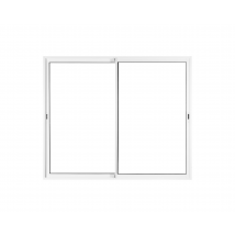 Baie Coulissante Aluminium H.215 X L.240 Cm Blanc