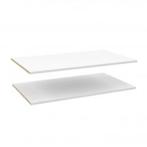 Lot De 2 Étagères Pour Caisson Bas 90 Cm Blanc
