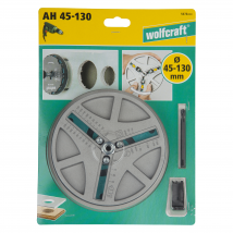 Scie Cloche Pour Bois Tendre Et Plâtre Réglable Diam.45 À 130 Mm - Wolfcraft