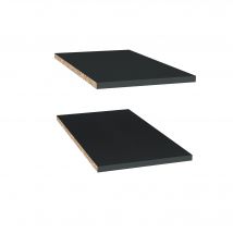 Lot De 2 Étagères Pour Caisson Bas 30 Cm Gris