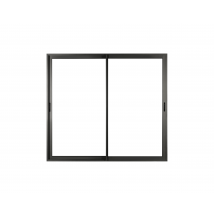 Baie Coulissante Aluminium H.215 X L.180 Cm Gris
