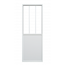 Porte Coulissante Seule Atelier Blanc Sablé Larg.73 Cm Aluminium Extrudé