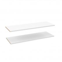 Lot De 2 Étagères Pour Caisson Haut 90 Cm Blanc