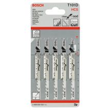 Lot 5 Lames Scie Sauteuse T101d - 2608630032 Bosch - Bricoman