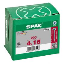 Vis Bois Diam. 4 X 16 Mm Boîte De 200 - Spax - Bricoman