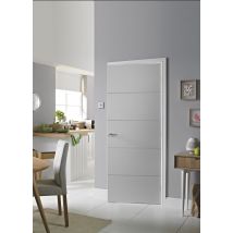 Bloc-porte Quattro Prépeint Larg.93 Cm Poussant Droit Alvéolaire Huiss.88 Mm