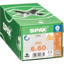 Vis Bois Diam. 6 X 60 Mm Boîte De 200 - Spax - Bricoman