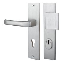 Poignée De Porte Sur Plaque Grise Entraxe 195 Mm Odin X2 - Tecnomat