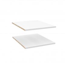 Lot De 2 Étagères Pour Colonne, Demi-colonne Et Caisson Bas 45 Cm Blanc