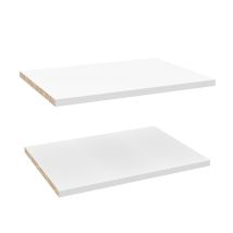Lot De 2 Étagères Pour Caisson Haut 45 Cm Blanc