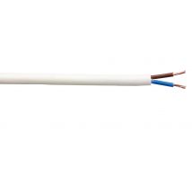 Cable Électrique Ho5vvf 2x1 Mm² Blanc 10 M