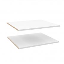 Lot De 2 Étagères Pour Colonne, Demi-colonne Et Caisson Bas 60 Cm Blanc