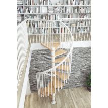 Classic-round Spiral Garde Corps Etage Blanc Ø120