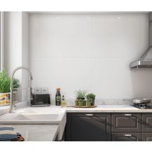 Carrelage Mural Uni L.30 X L.90 Cm Blanc Brillant